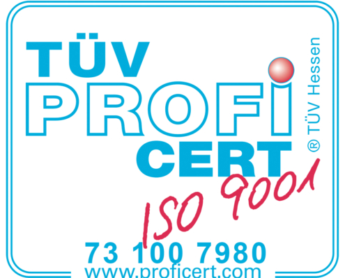 Logozertifikat ISO 9001TÜV ProfiCert TÜV Hessen
