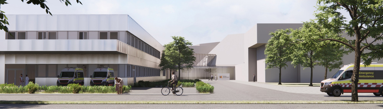 LUDES Architekten - Ingenieure GmbH | Klinikum Altmühlfranken Weißenburg - Erweiterung und Sanierung Perspektive Haupteingang