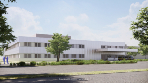 LUDES Architekten - Ingenieure GmbH | Klinikum Altmühlfranken Weißenburg - Erweiterung und Sanierung Perspektive Südosten Neubau